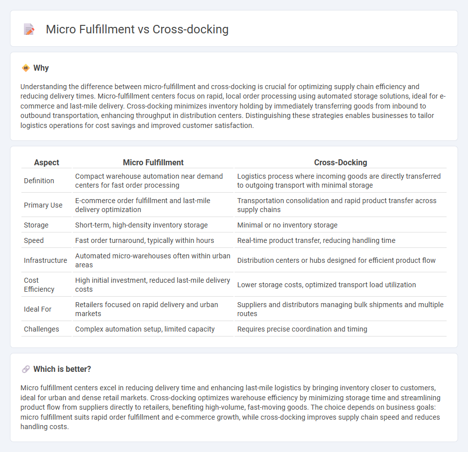 Micro Fulfillment vs Cross-Docking in Commerce