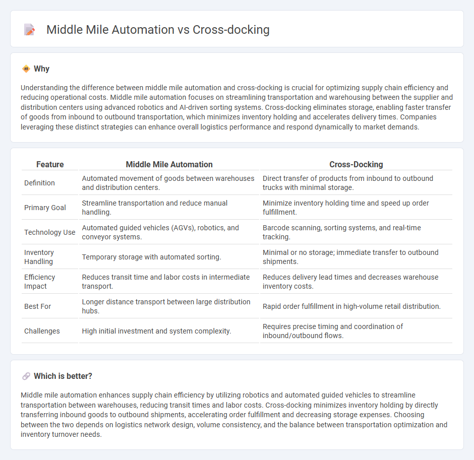 Middle Mile Automation vs Cross-Docking in Logistics