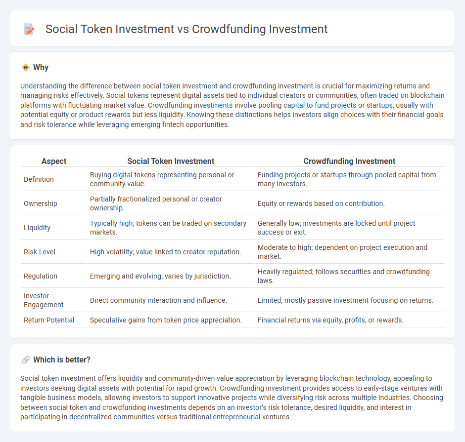 Social Token Investment vs Crowdfunding Investment in Investment