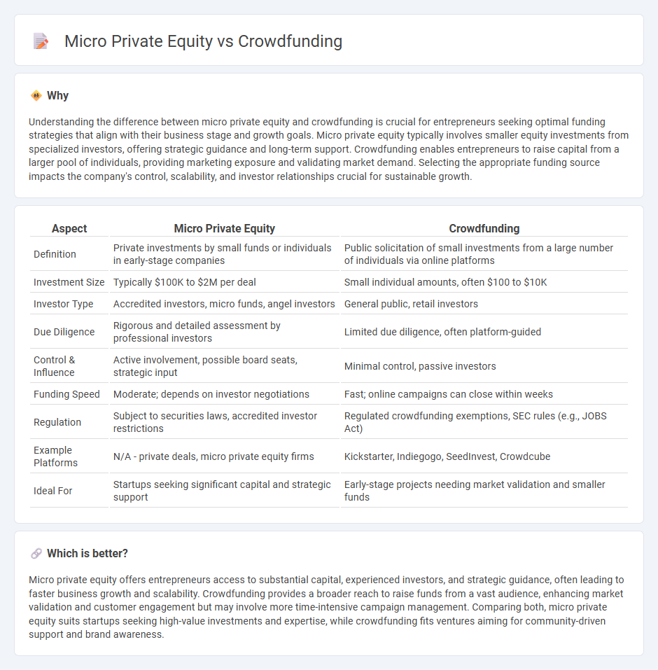 Micro Private Equity vs Crowdfunding in Entrepreneurship