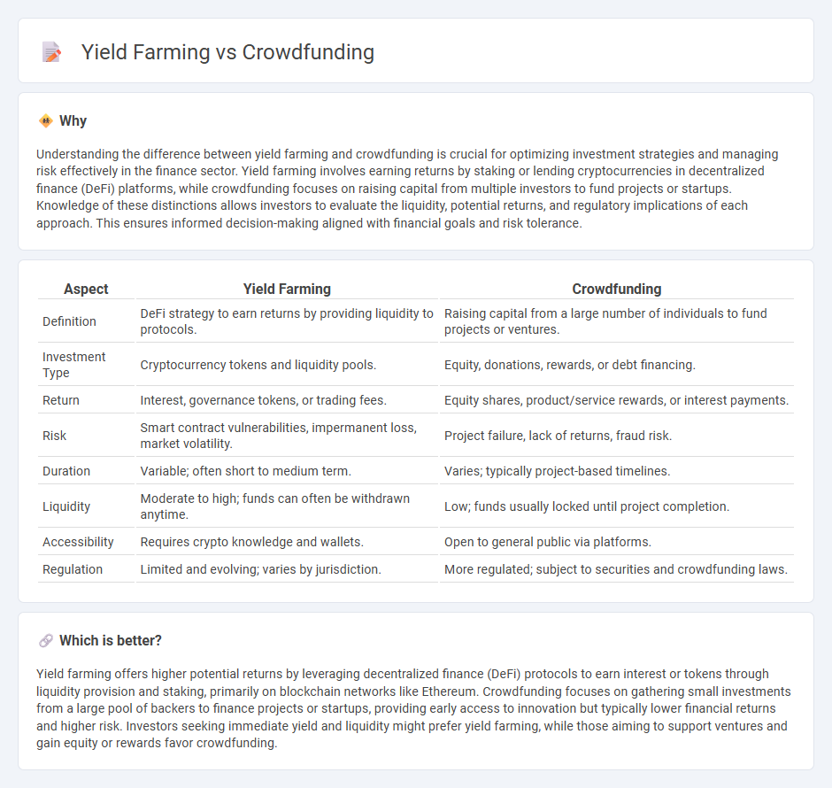 Yield Farming vs Crowdfunding in Finance