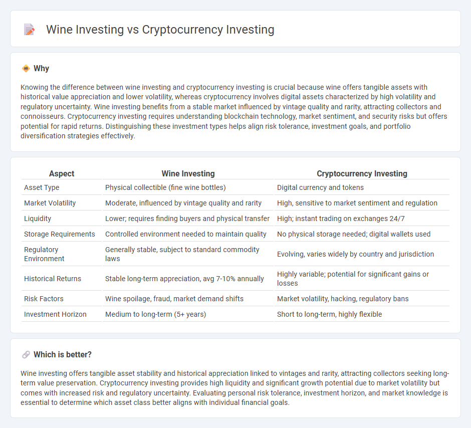 Wine Investing vs Cryptocurrency Investing in Investment
