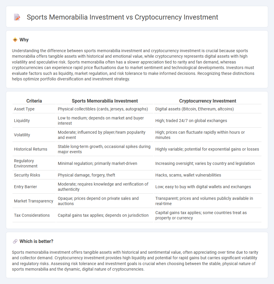 Sports Memorabilia Investment vs Cryptocurrency Investment in Investment