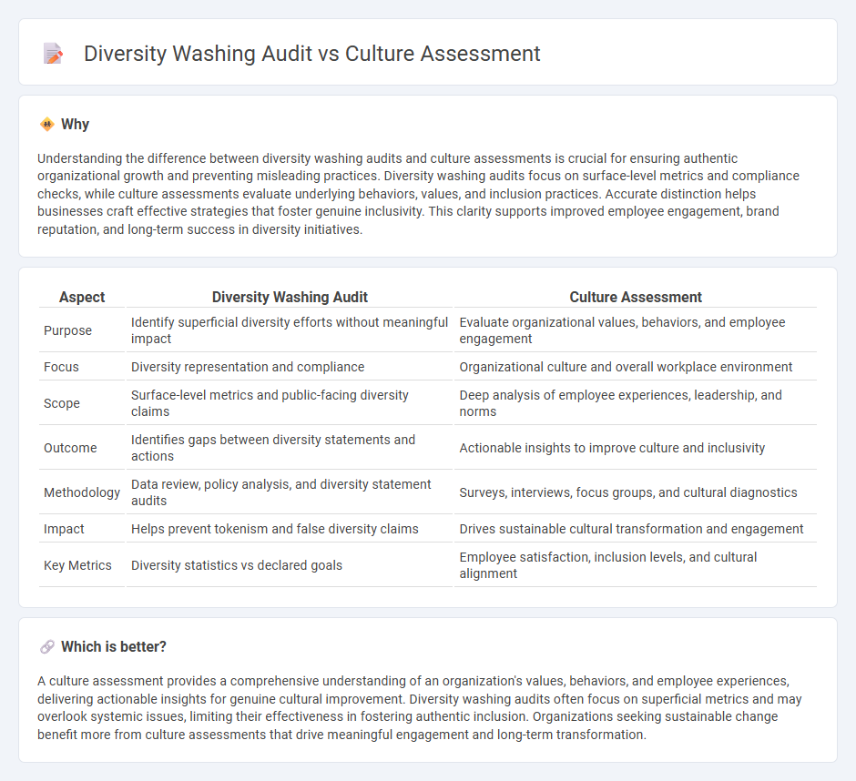 Diversity Washing Audit vs Culture Assessment in Consulting