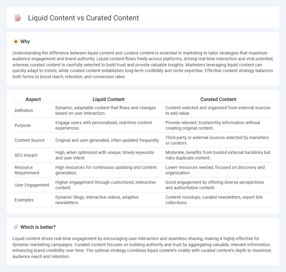 Liquid Content vs Curated Content in Marketing