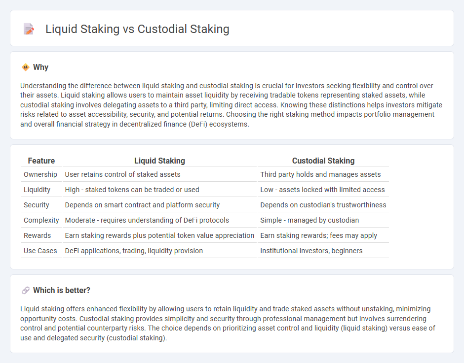 Liquid Staking vs Custodial Staking in Finance