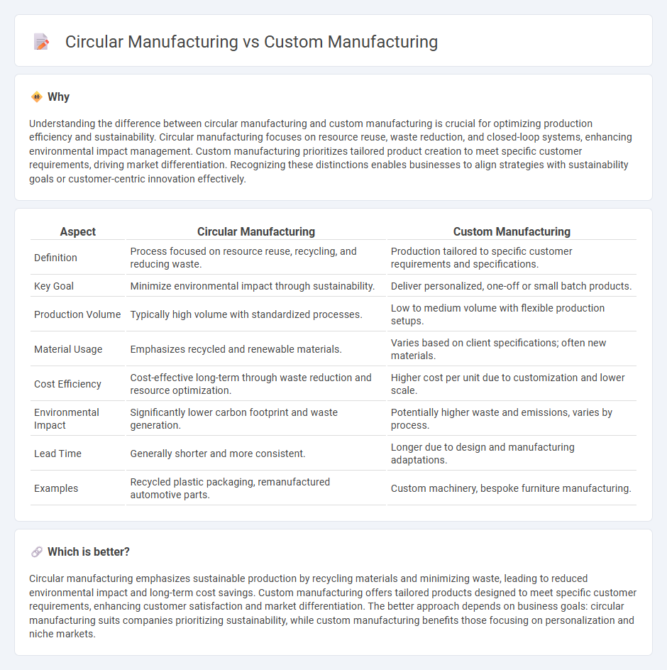 Circular Manufacturing vs Custom Manufacturing in Manufacturing