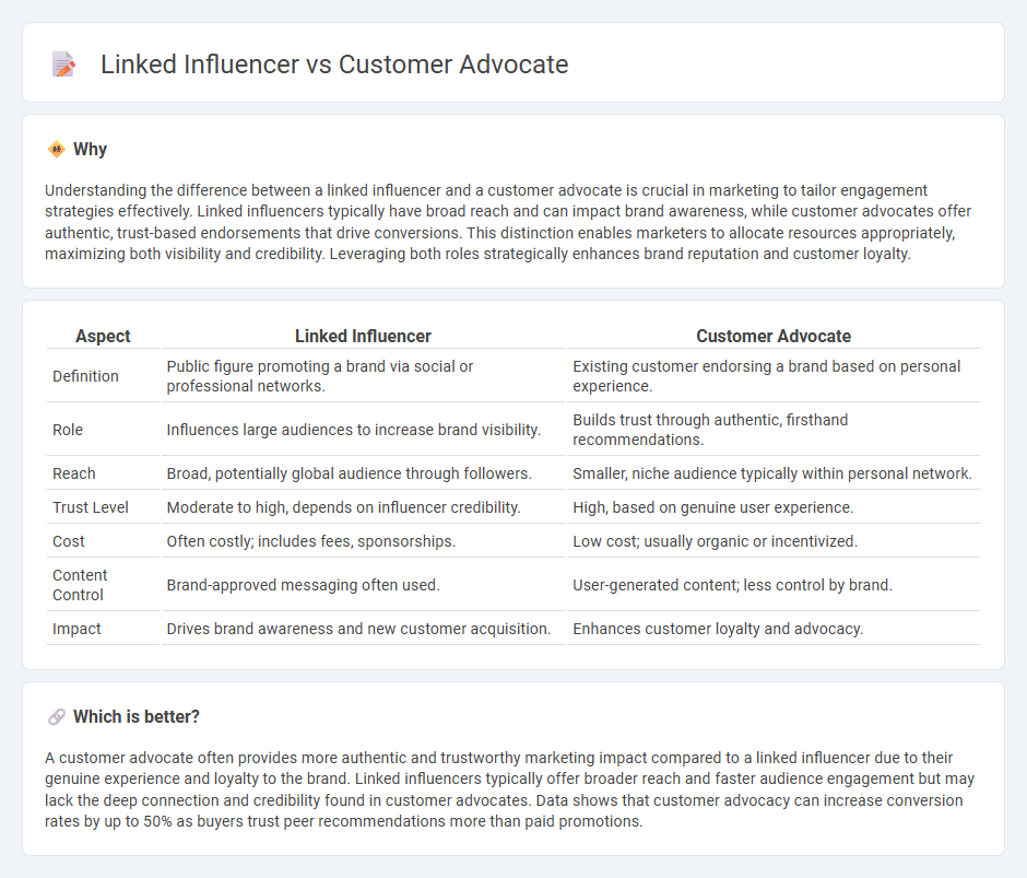 Linked Influencer vs Customer Advocate in Marketing