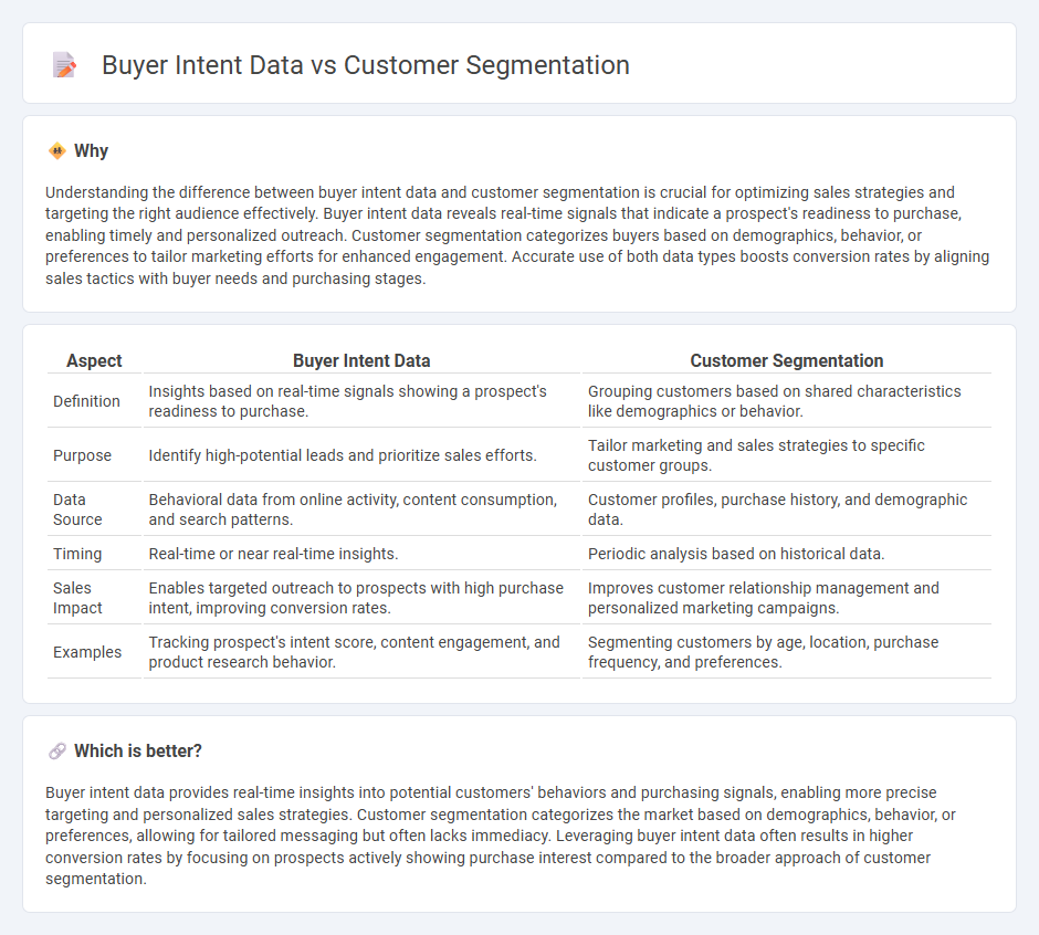Buyer Intent Data vs Customer Segmentation in Sales