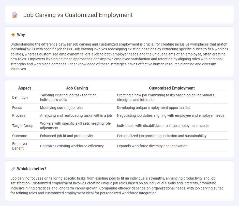 Job Carving vs Customized Employment in Employment