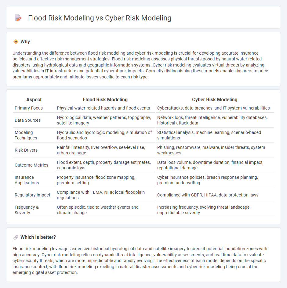 Flood Risk Modeling vs Cyber Risk Modeling in Insurance