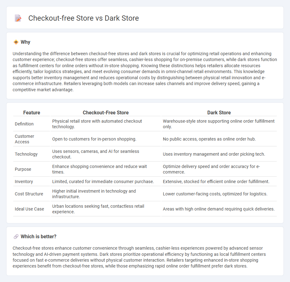 Checkout-Free Store vs Dark Store in Retail