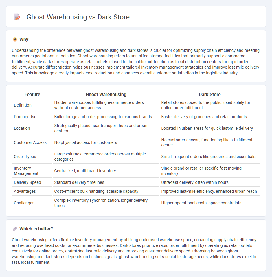 Ghost Warehousing vs Dark Store in Logistics
