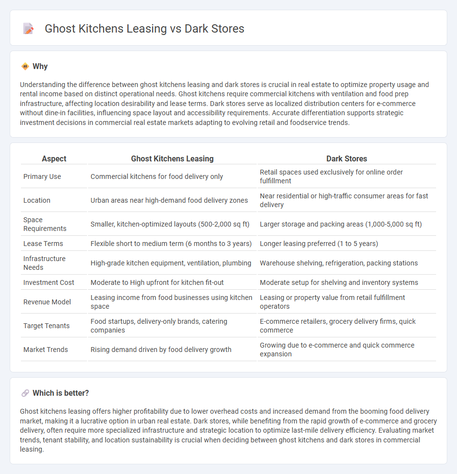 Ghost Kitchens Leasing vs Dark Stores in Real Estate