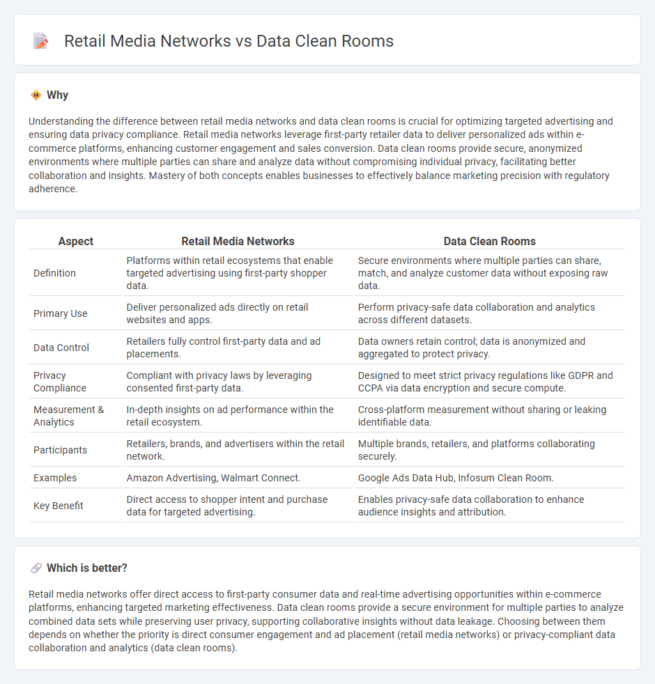 Retail Media Networks vs Data Clean Rooms in Commerce