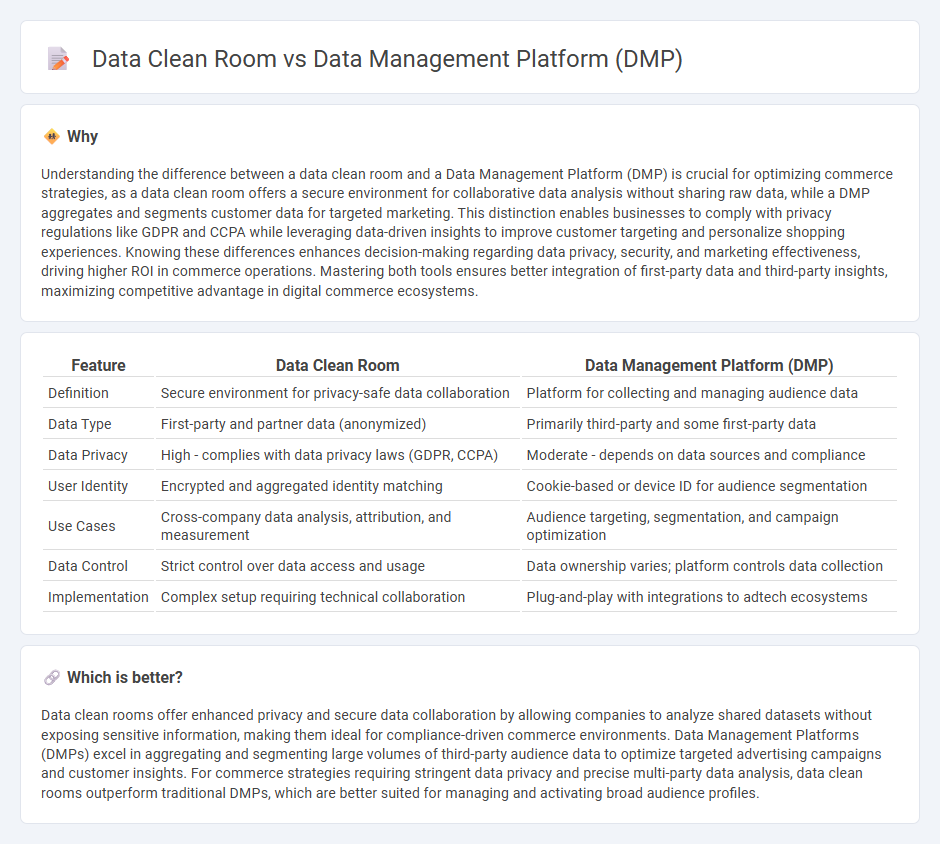 Data Clean Room vs Data Management Platform (Dmp) in Commerce