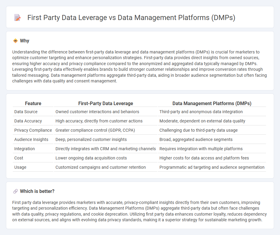 First Party Data Leverage vs Data Management Platforms (Dmps) in Marketing