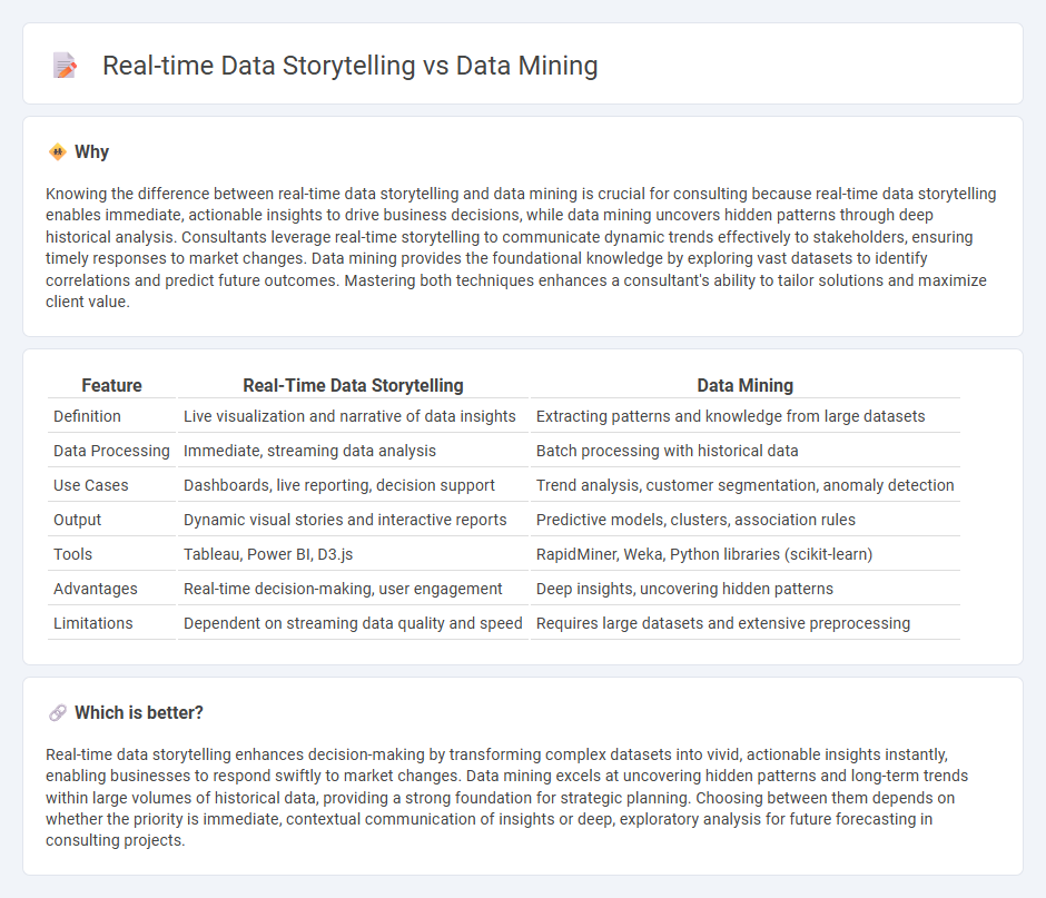 Real-Time Data Storytelling vs Data Mining in Consulting