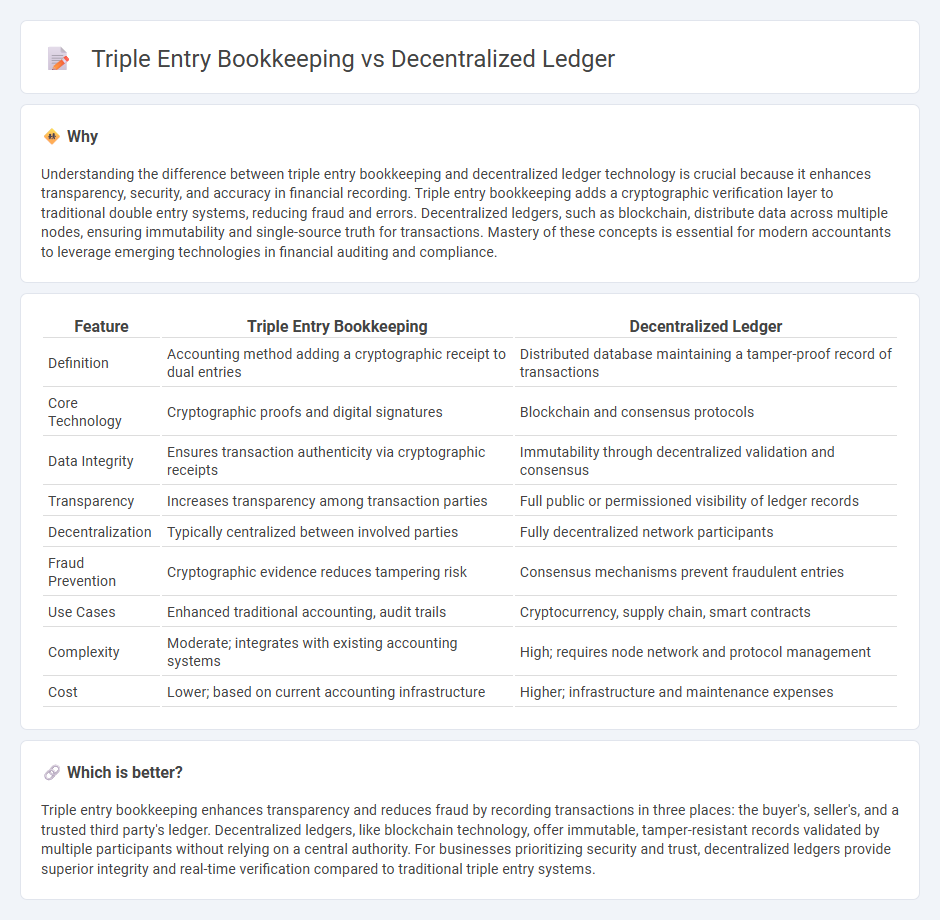 Triple Entry Bookkeeping vs Decentralized Ledger in Accounting