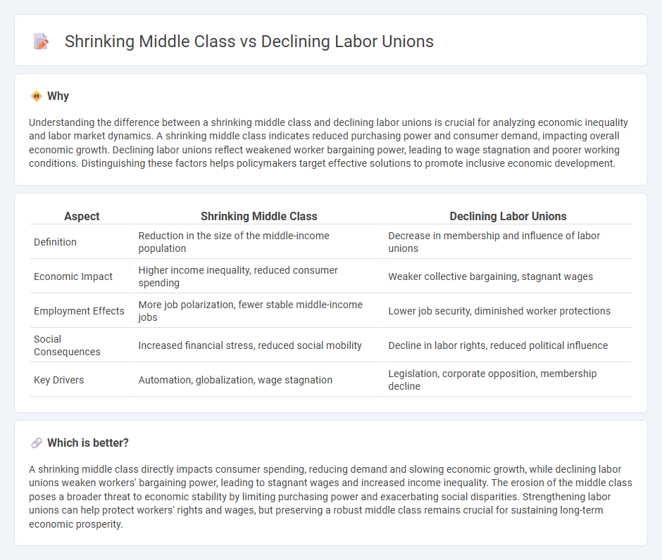 Shrinking Middle Class vs Declining Labor Unions in Economy