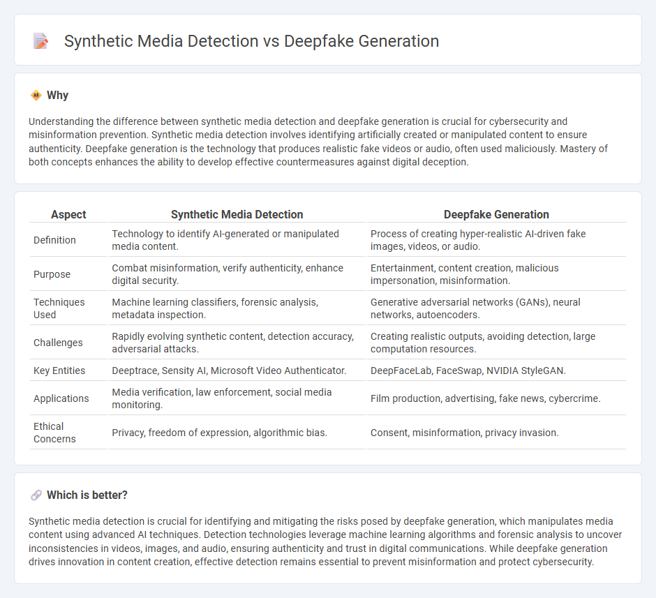 Synthetic Media Detection vs Deepfake Generation in Technology
