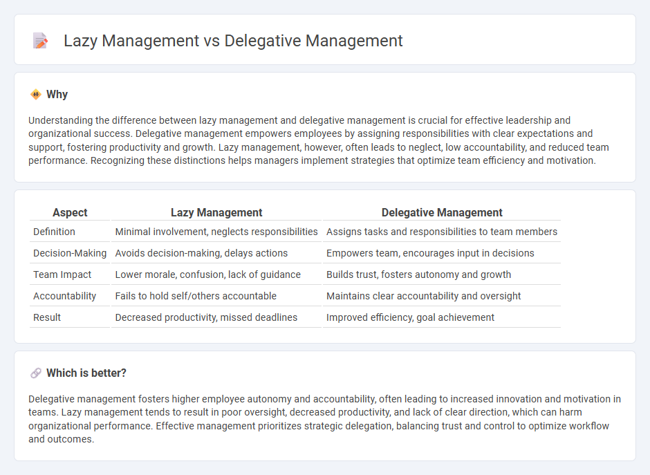 Lazy Management vs Delegative Management in Management