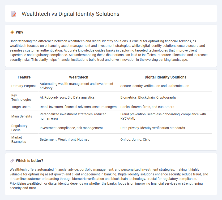 Wealthtech vs Digital Identity Solutions in Banking