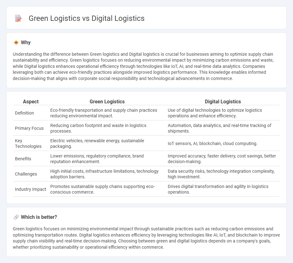 Green Logistics vs Digital Logistics in Commerce