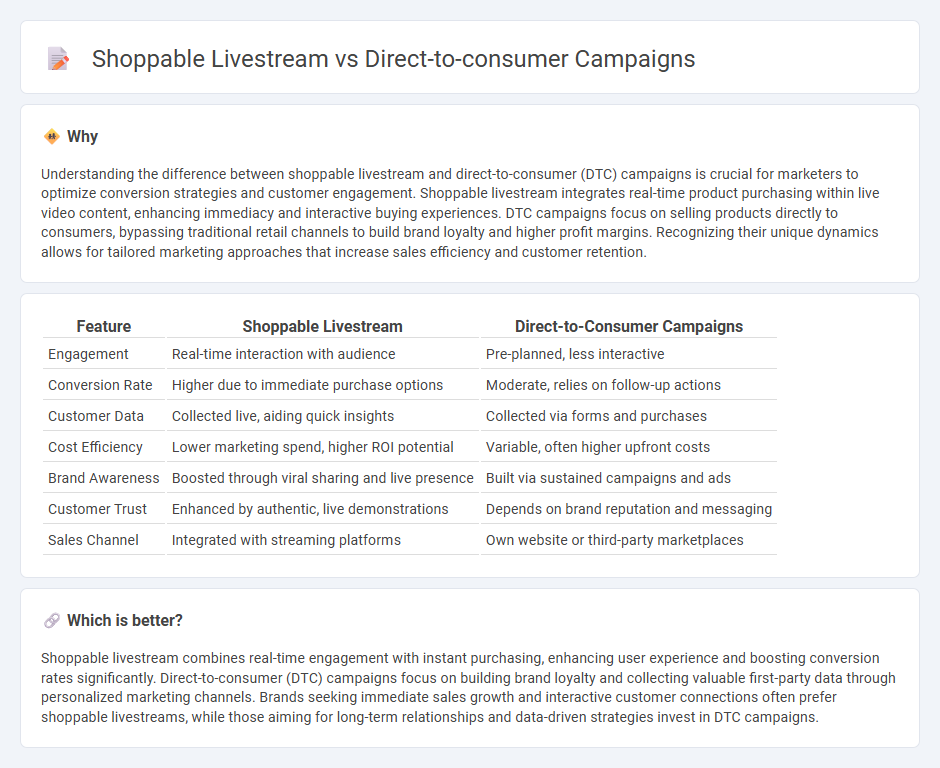 Shoppable Livestream vs Direct-To-Consumer Campaigns in Marketing