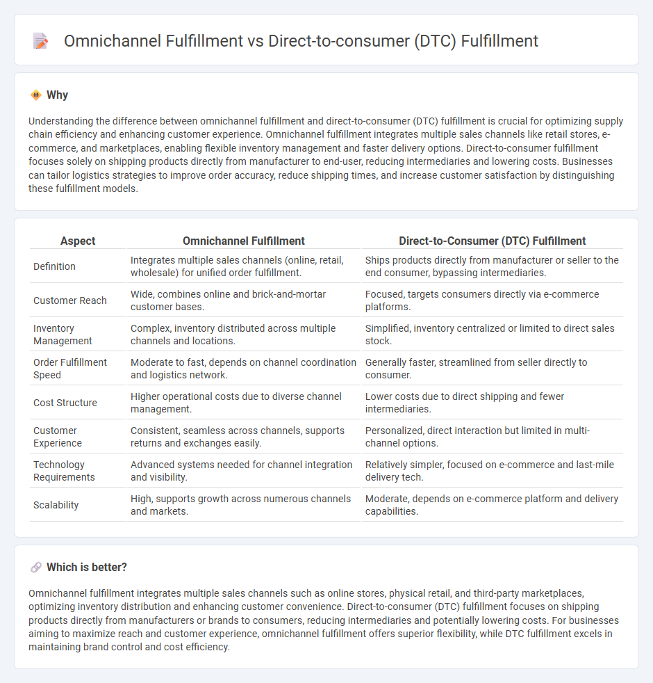 Omnichannel Fulfillment vs Direct-To-Consumer (Dtc) Fulfillment in Logistics
