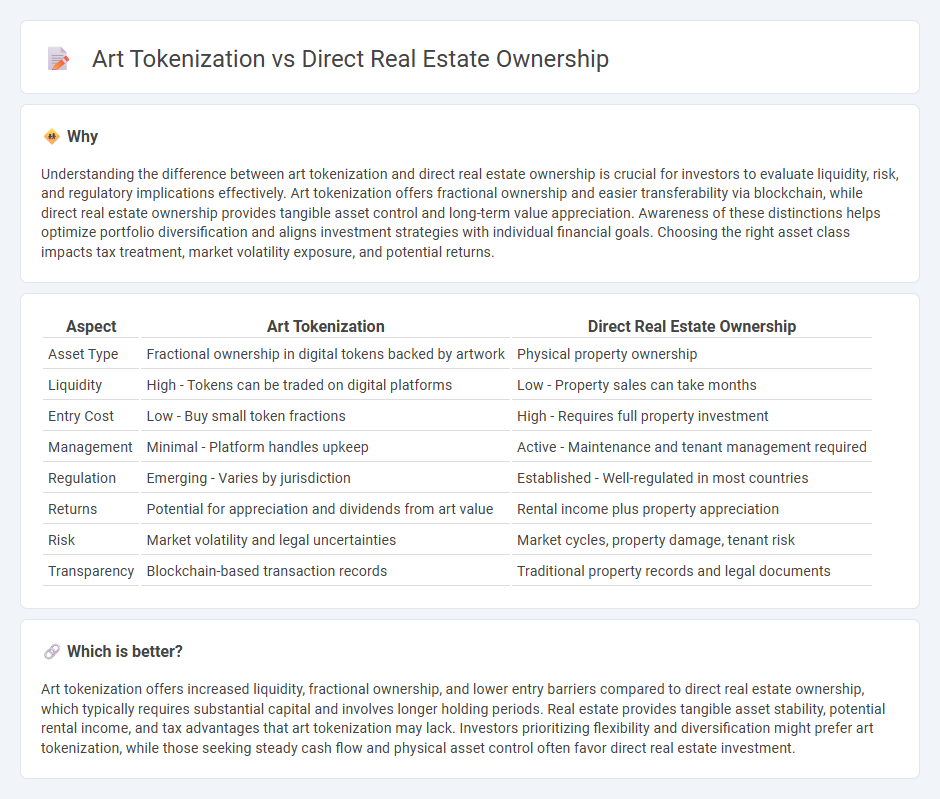 Art Tokenization vs Direct Real Estate Ownership in Investment