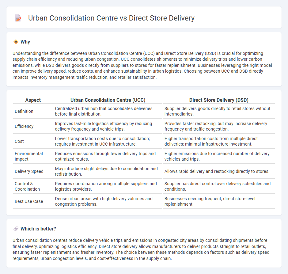 Urban Consolidation Centre vs Direct Store Delivery in Logistics