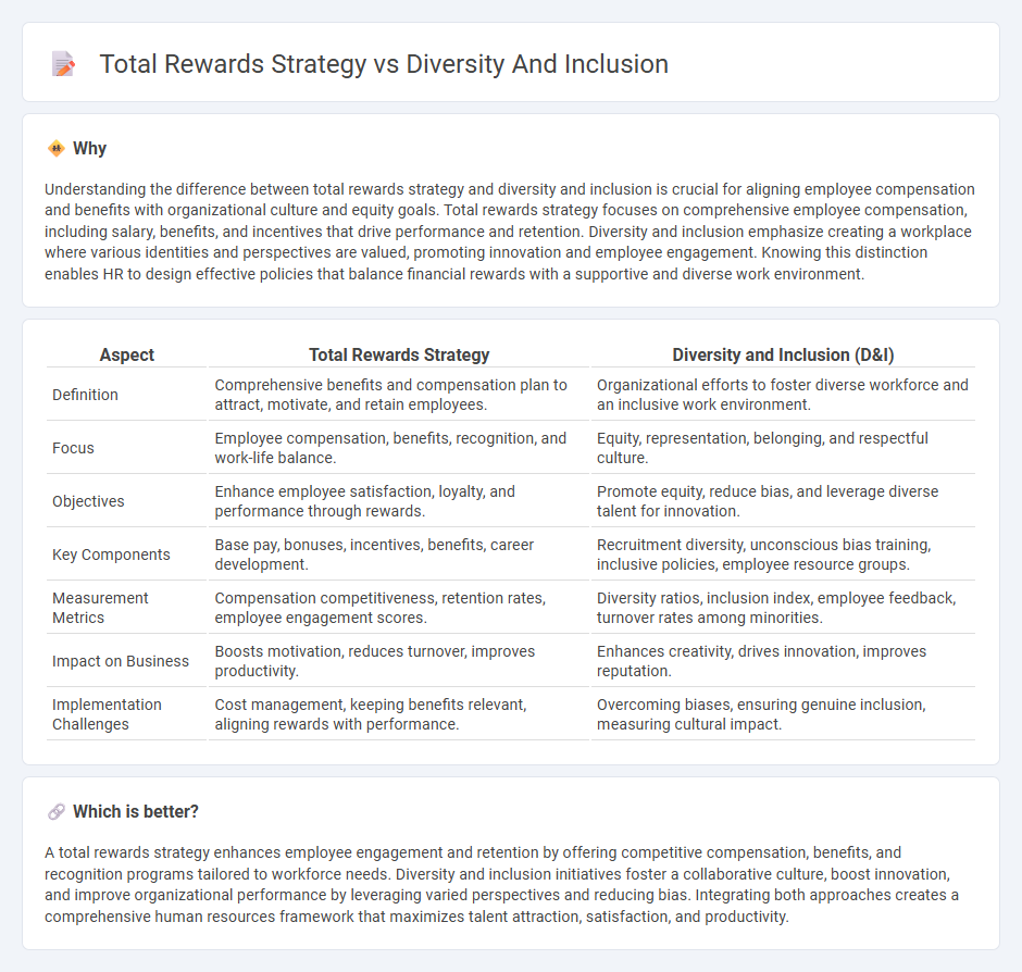 Total Rewards Strategy vs Diversity And Inclusion in Human Resources