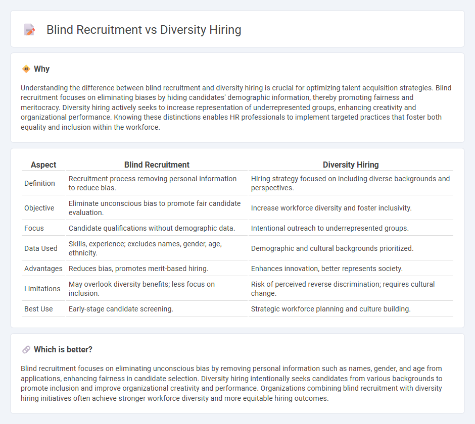 Blind Recruitment vs Diversity Hiring in Human Resources