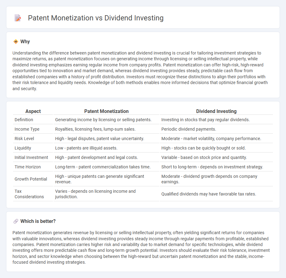 Patent Monetization vs Dividend Investing in Investment