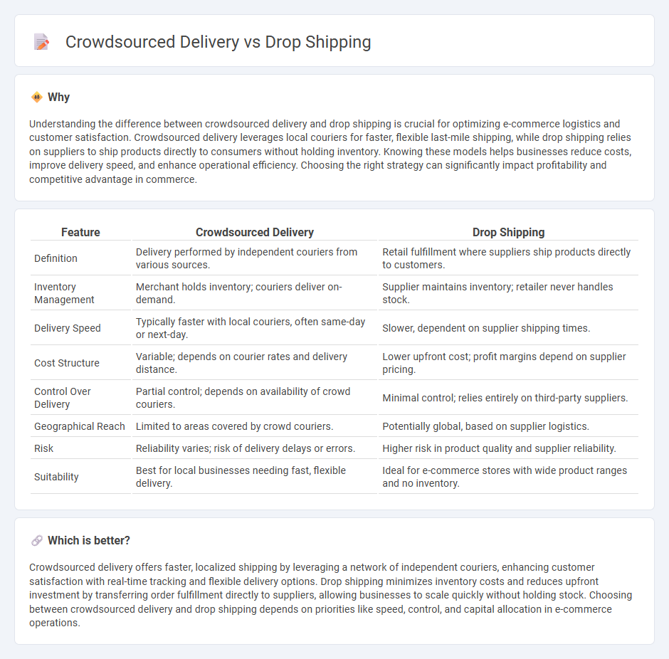 Crowdsourced Delivery vs Drop Shipping in Commerce