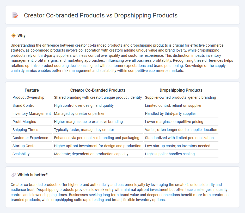 Creator Co-Branded Products vs Dropshipping Products in Commerce