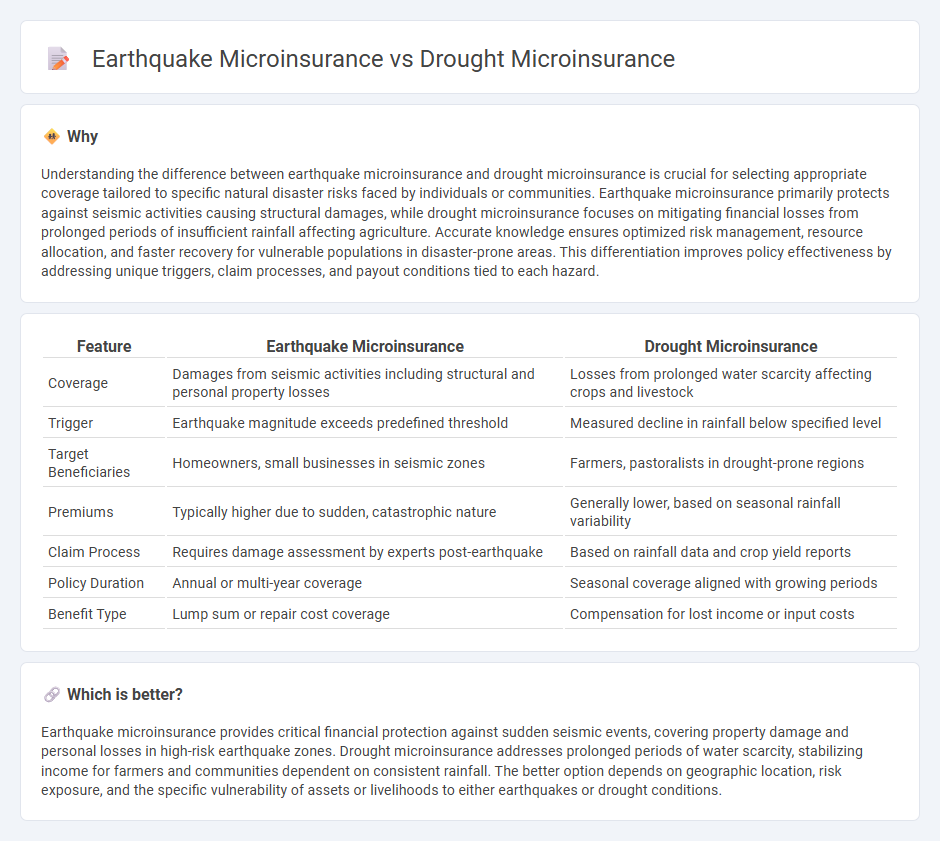 Earthquake Microinsurance vs Drought Microinsurance in Insurance