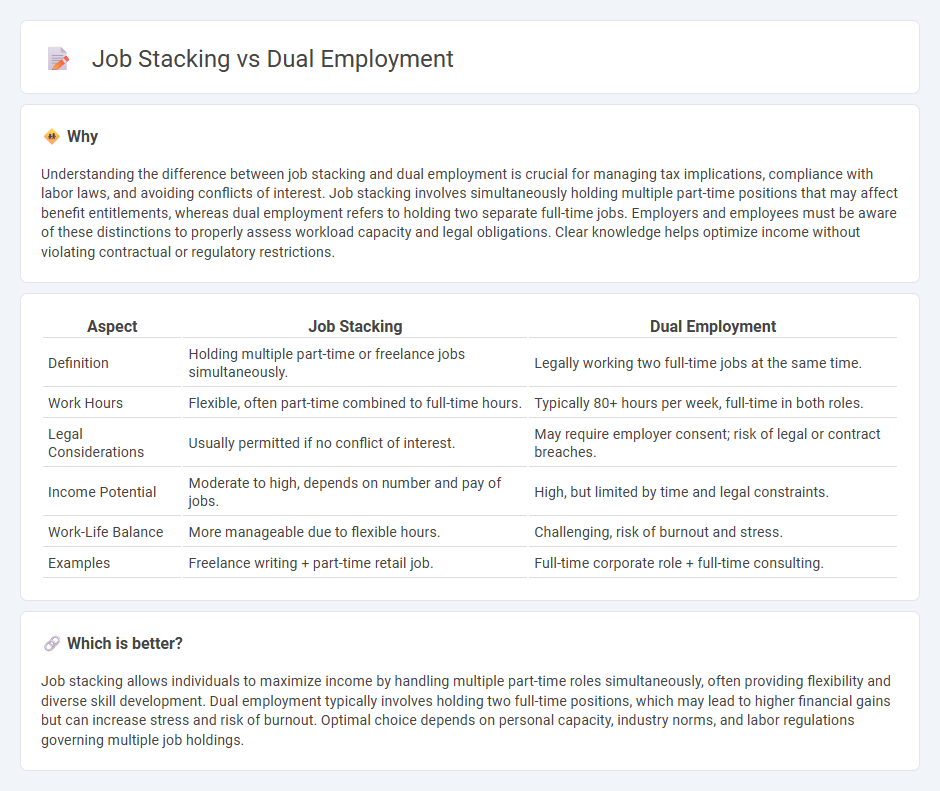 Job Stacking vs Dual Employment in Employment