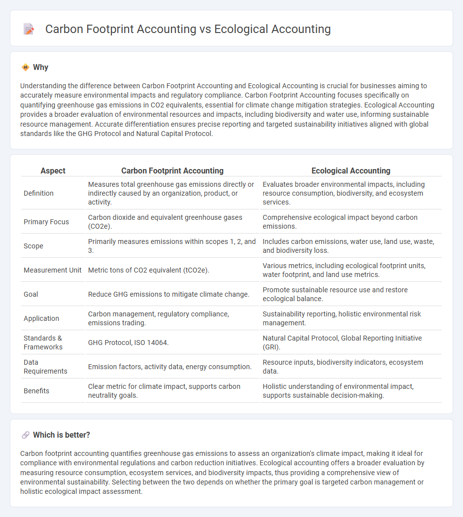 Carbon Footprint Accounting vs Ecological Accounting in Accounting