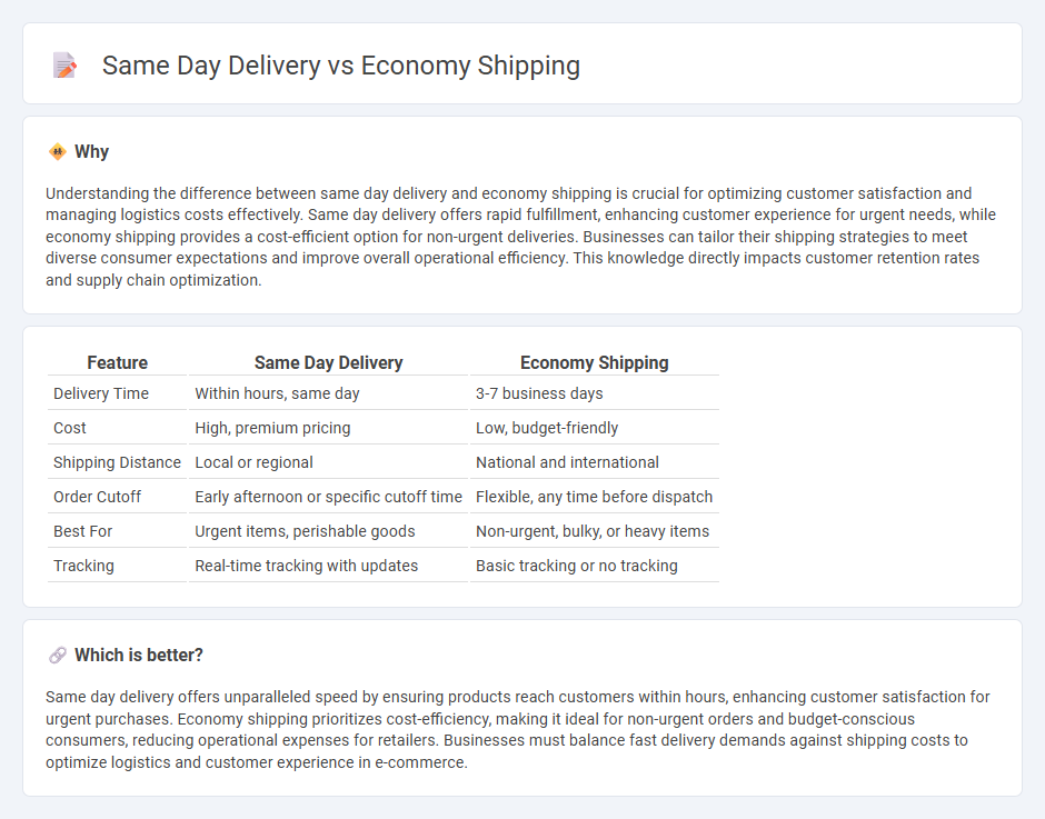 Same Day Delivery vs Economy Shipping in Commerce