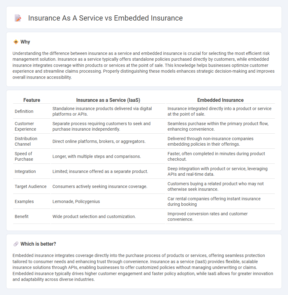 Insurance As A Service vs Embedded Insurance in Insurance