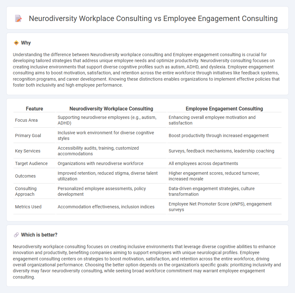 Neurodiversity Workplace Consulting vs Employee Engagement Consulting in Consulting
