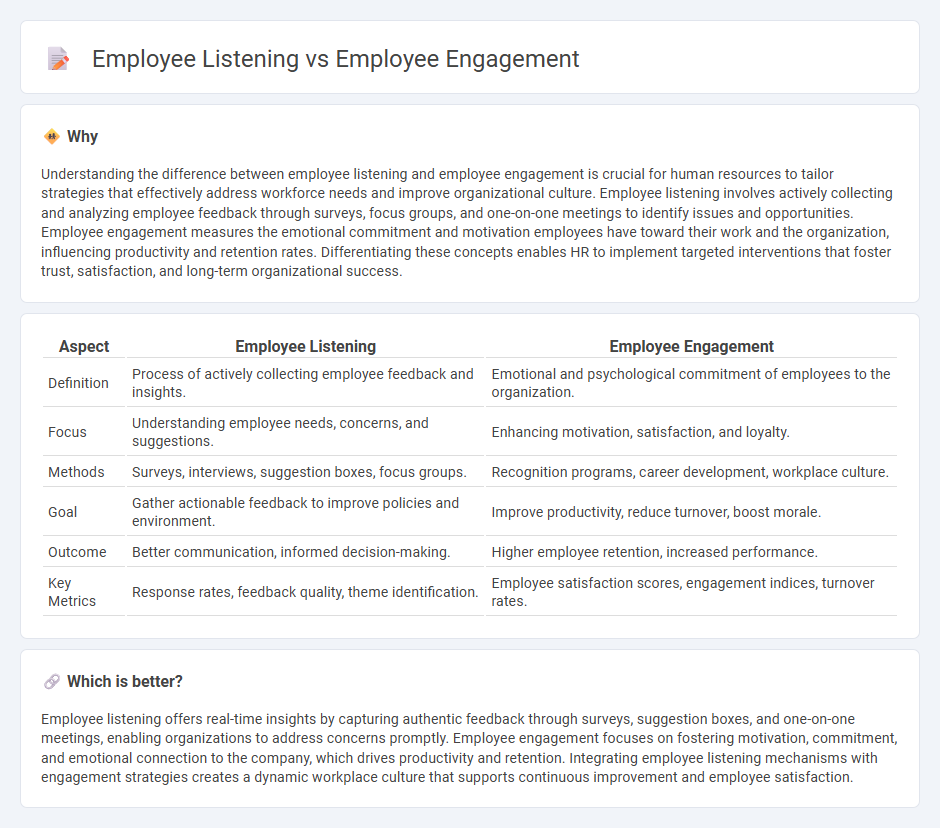 Employee Listening vs Employee Engagement in Human Resources