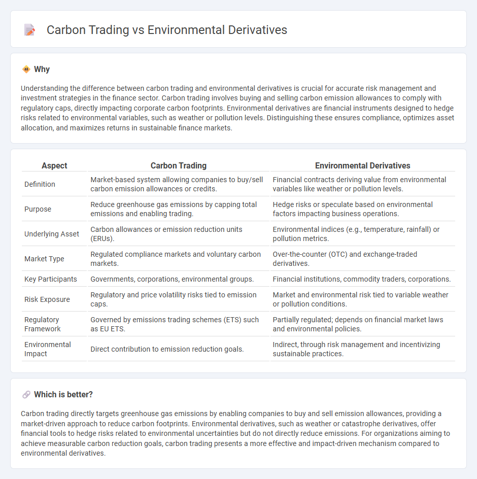 Carbon Trading vs Environmental Derivatives in Finance