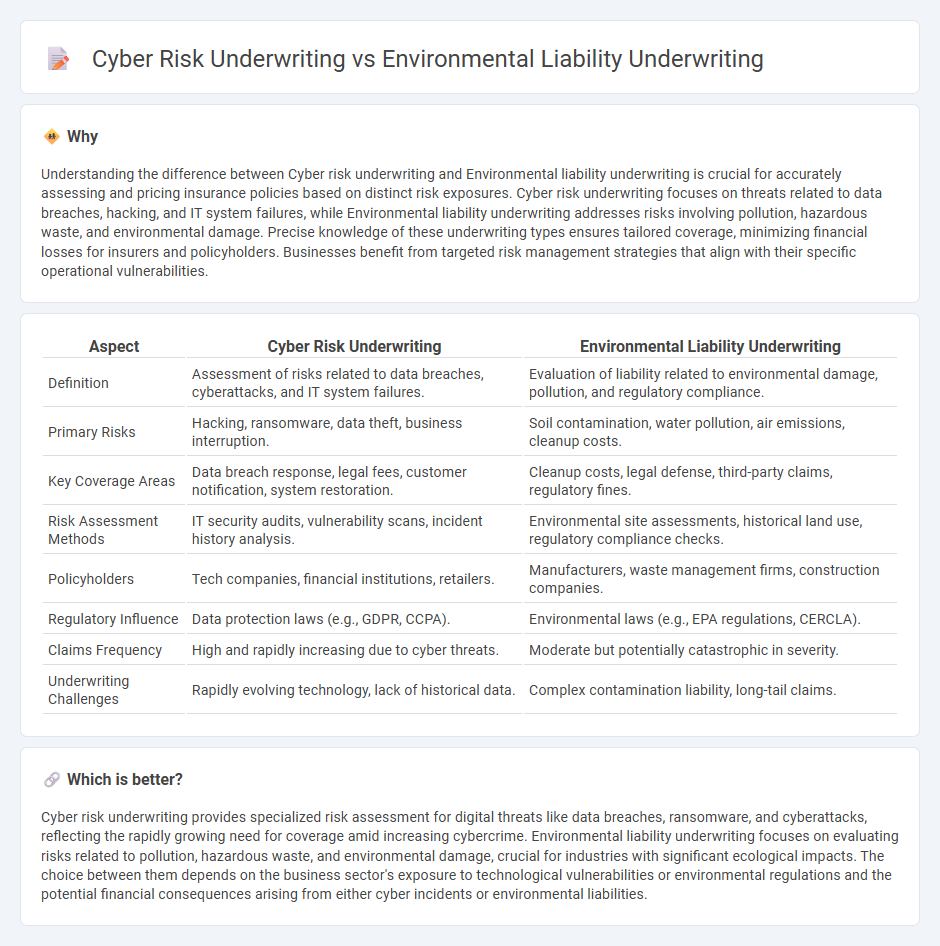 Cyber Risk Underwriting vs Environmental Liability Underwriting in Insurance