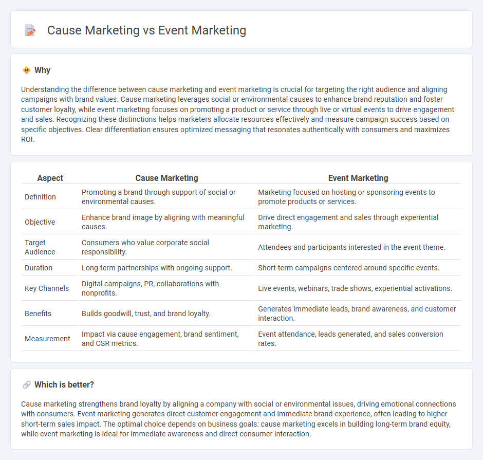 Cause Marketing vs Event Marketing in Marketing