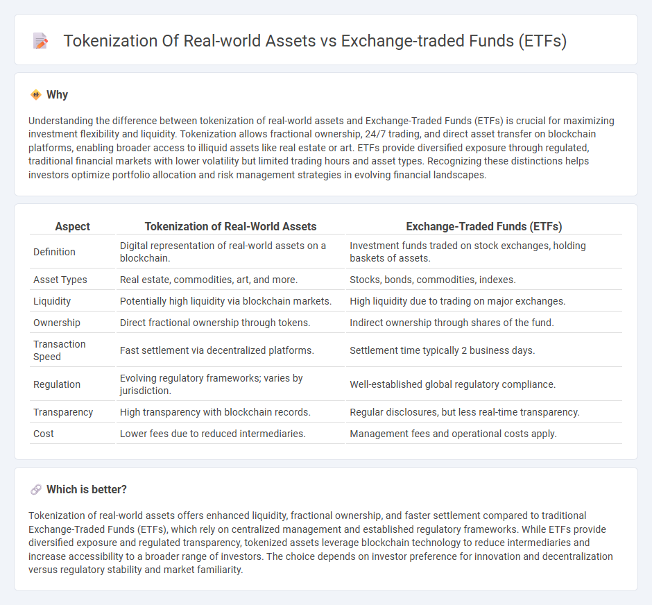 Tokenization Of Real-World Assets vs Exchange-Traded Funds (Etfs) in Finance