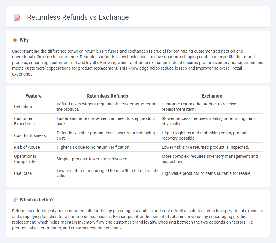 Returnless Refunds vs Exchange in Commerce