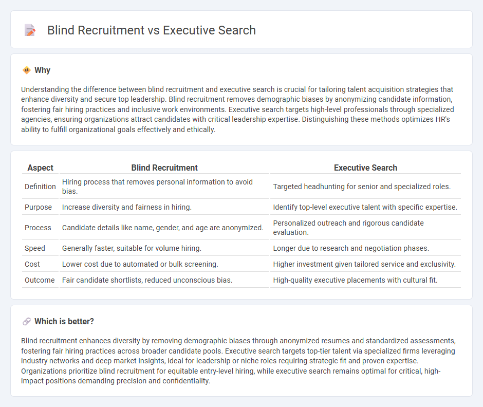 Blind Recruitment vs Executive Search in Human Resources